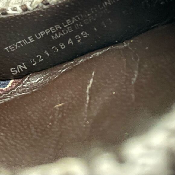 Tory Burch Heels Cleo Tweed Silk Bow Navy Mix Media 8.5 - Picture 11 of 13